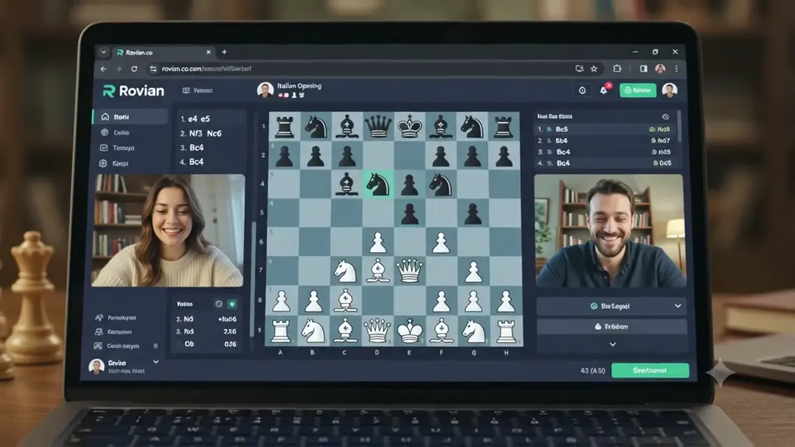 Still from the promotional video: two cameras beside the board